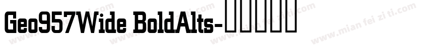 Geo957Wide BoldAlts字体转换